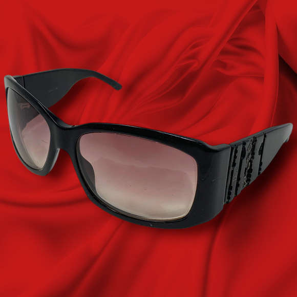 Y2K Christian Dior Diorrain 1 Sunglasses Italy Black Oversized PARTS REPAIR READ main image 13